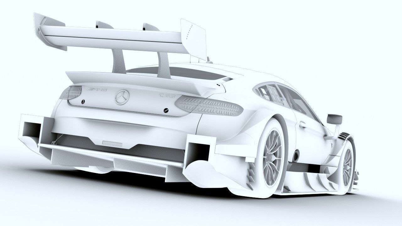 DTM AMG C63 2017 Maro Engel Silberpfeil 3D model_13