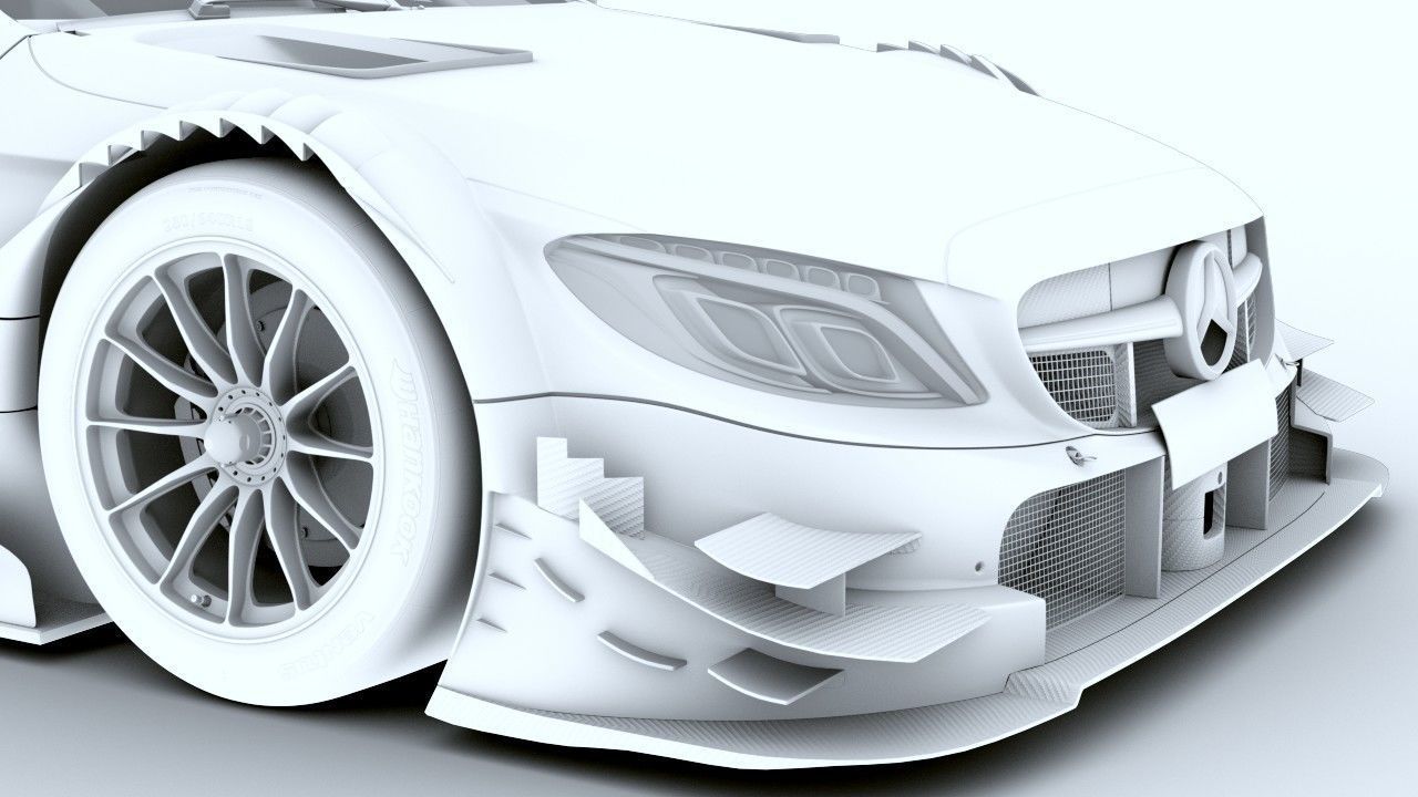 DTM AMG C63 2017 Maro Engel Silberpfeil 3D model_16