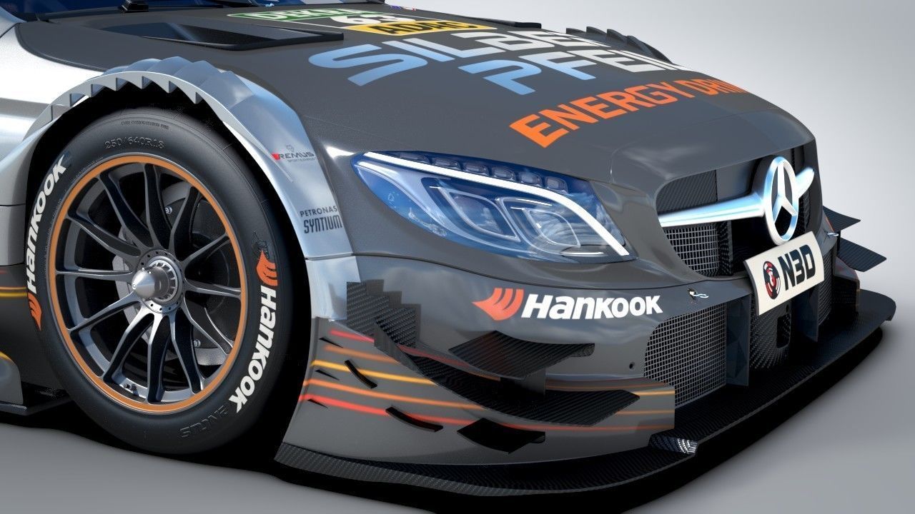 DTM AMG C63 2017 Maro Engel Silberpfeil 3D model_6