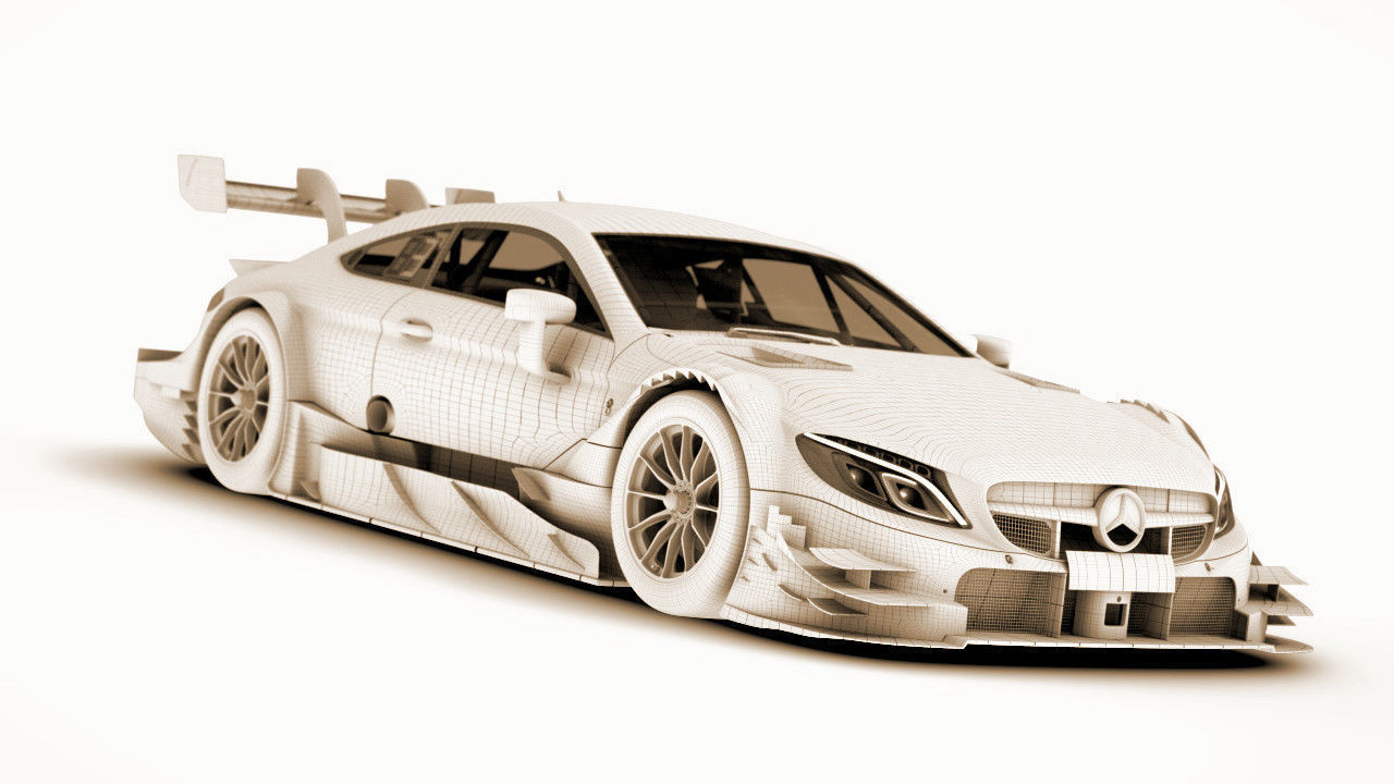DTM AMG C63 2017 Maro Engel Silberpfeil 3D model_20