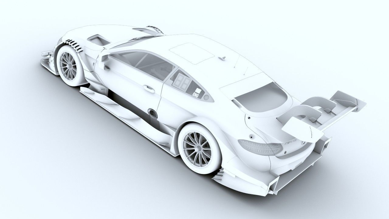 DTM AMG C63 2017 Maro Engel Silberpfeil 3D model_11