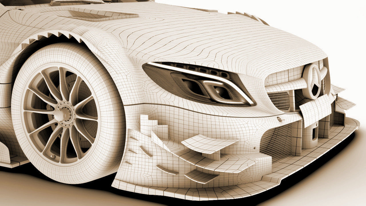 DTM AMG C63 2017 Maro Engel Silberpfeil 3D model_21