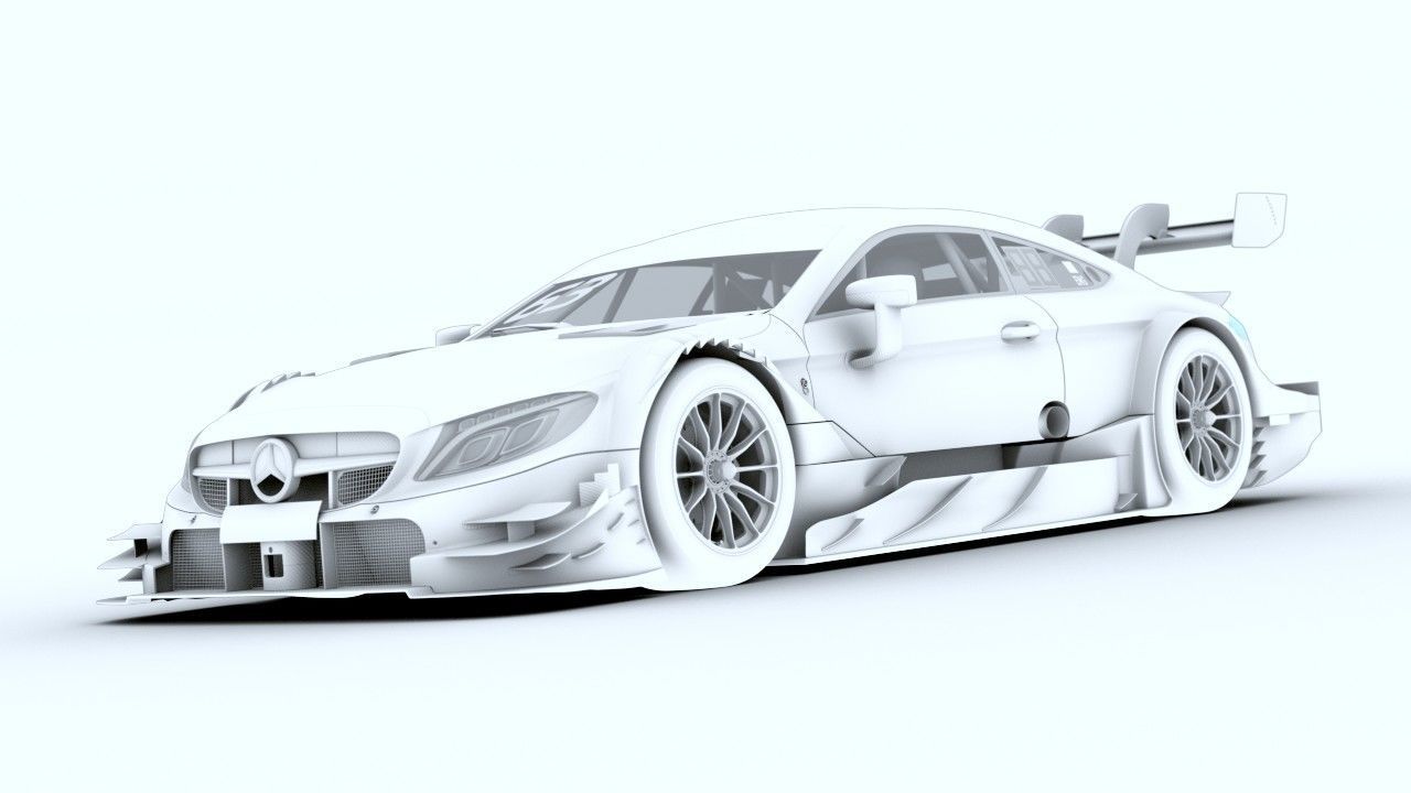 DTM AMG C63 2017 Maro Engel Silberpfeil 3D model_10
