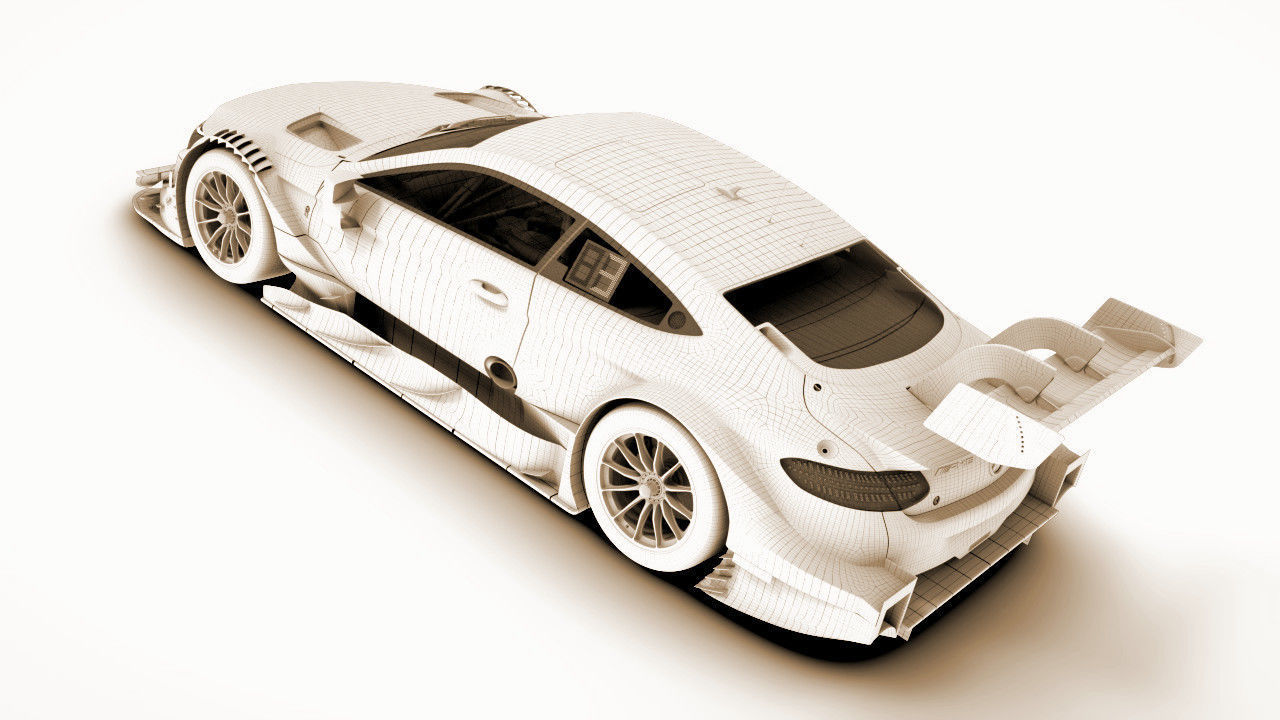DTM AMG C63 2017 Maro Engel Silberpfeil 3D model_19