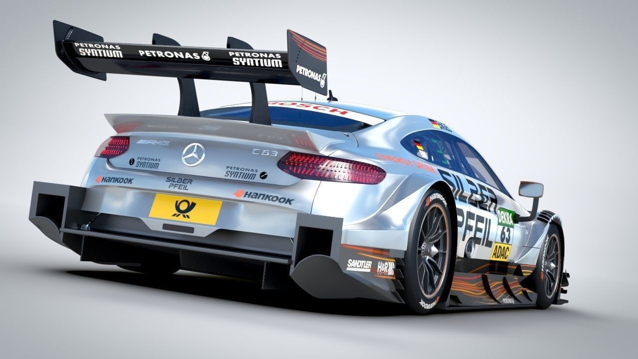 DTM AMG C63 2017 Maro Engel Silberpfeil 3D model_8
