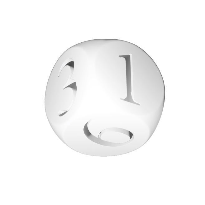 Simple dice 3D print model_1