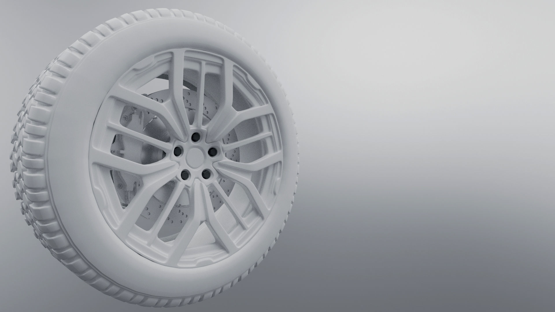 Modern sport car lowpoly 3d rims Low-poly 3D model_2