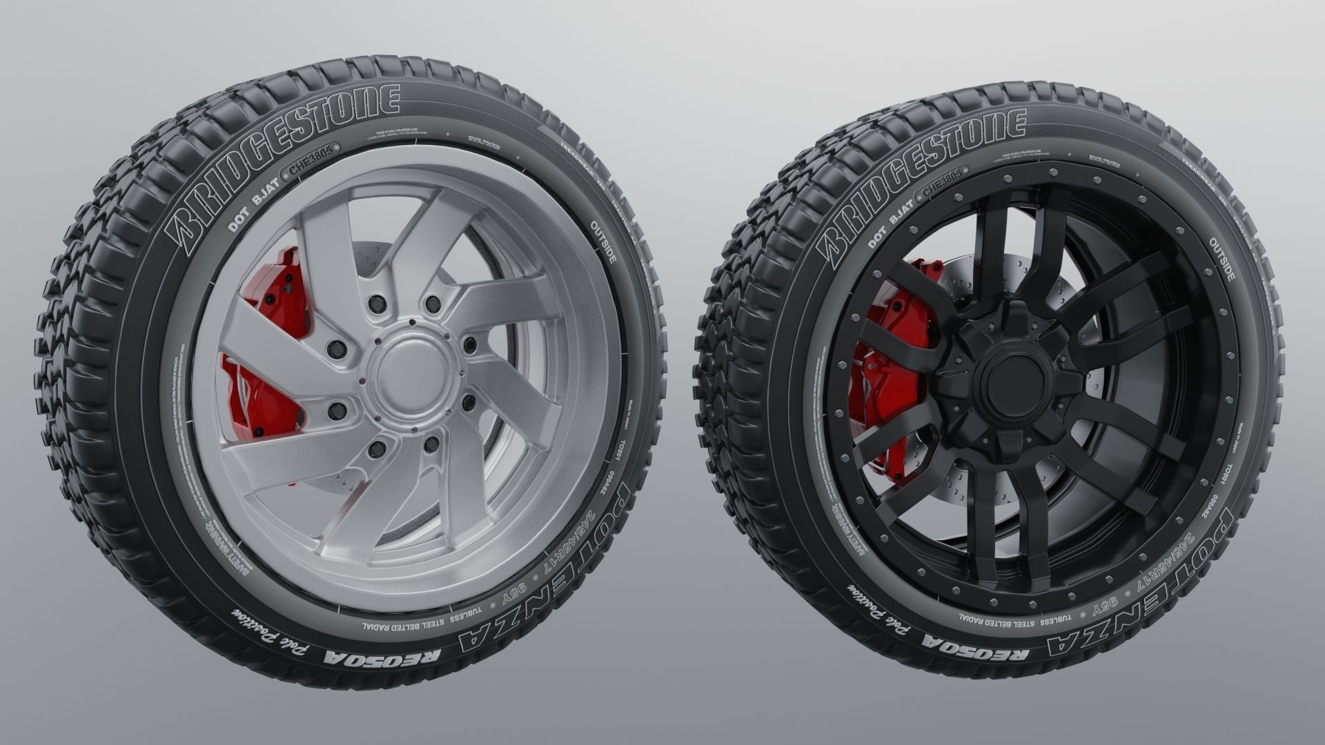 Modern sport car lowpoly 3d rims Low-poly 3D model_12