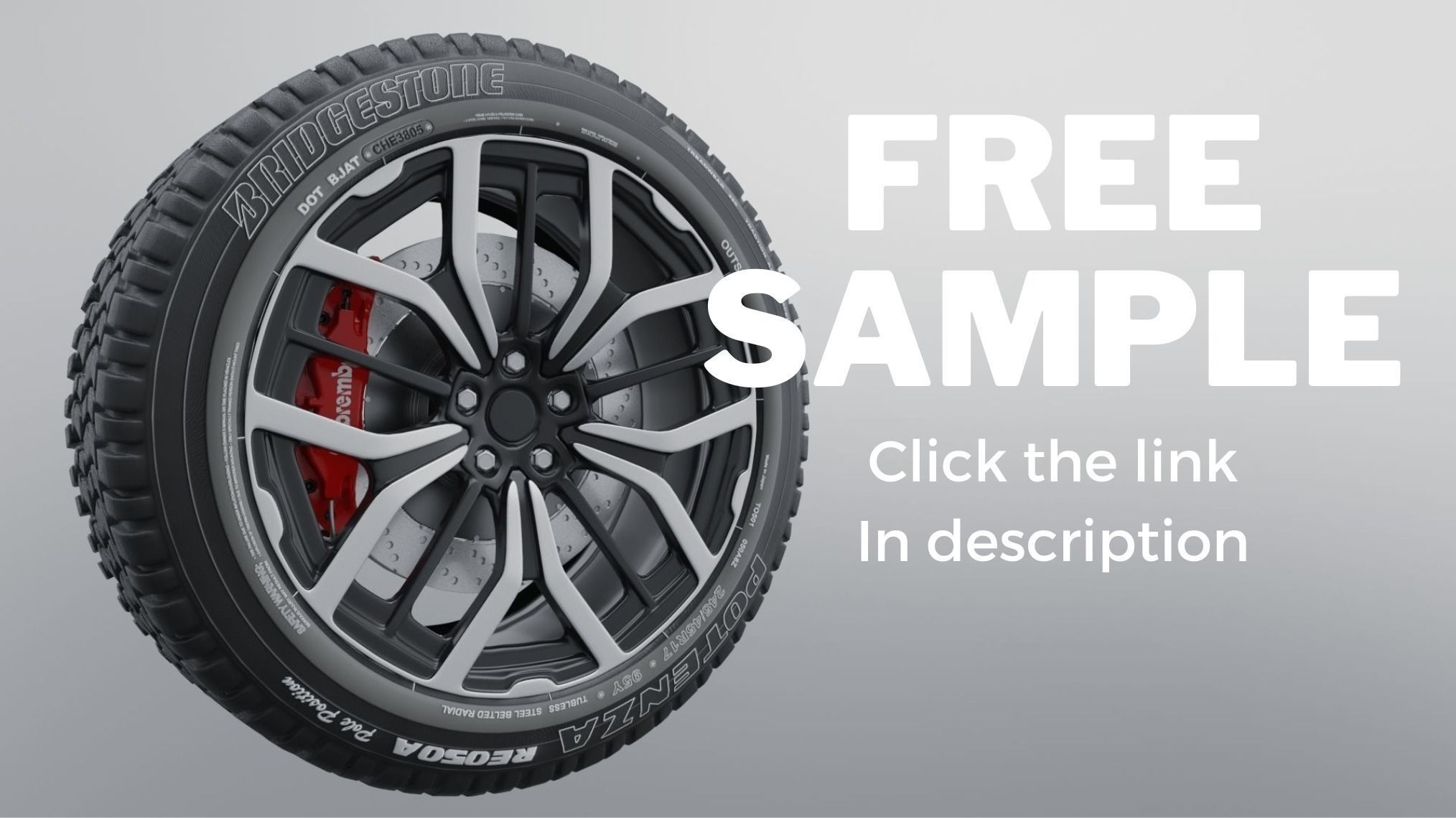 Modern sport car lowpoly 3d rims Low-poly 3D model_20