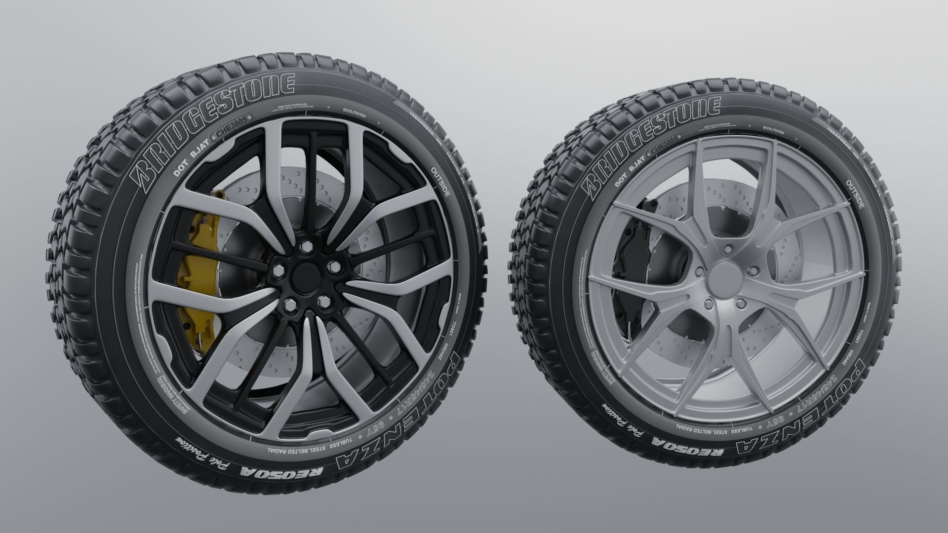 Modern sport car lowpoly 3d rims Low-poly 3D model_19