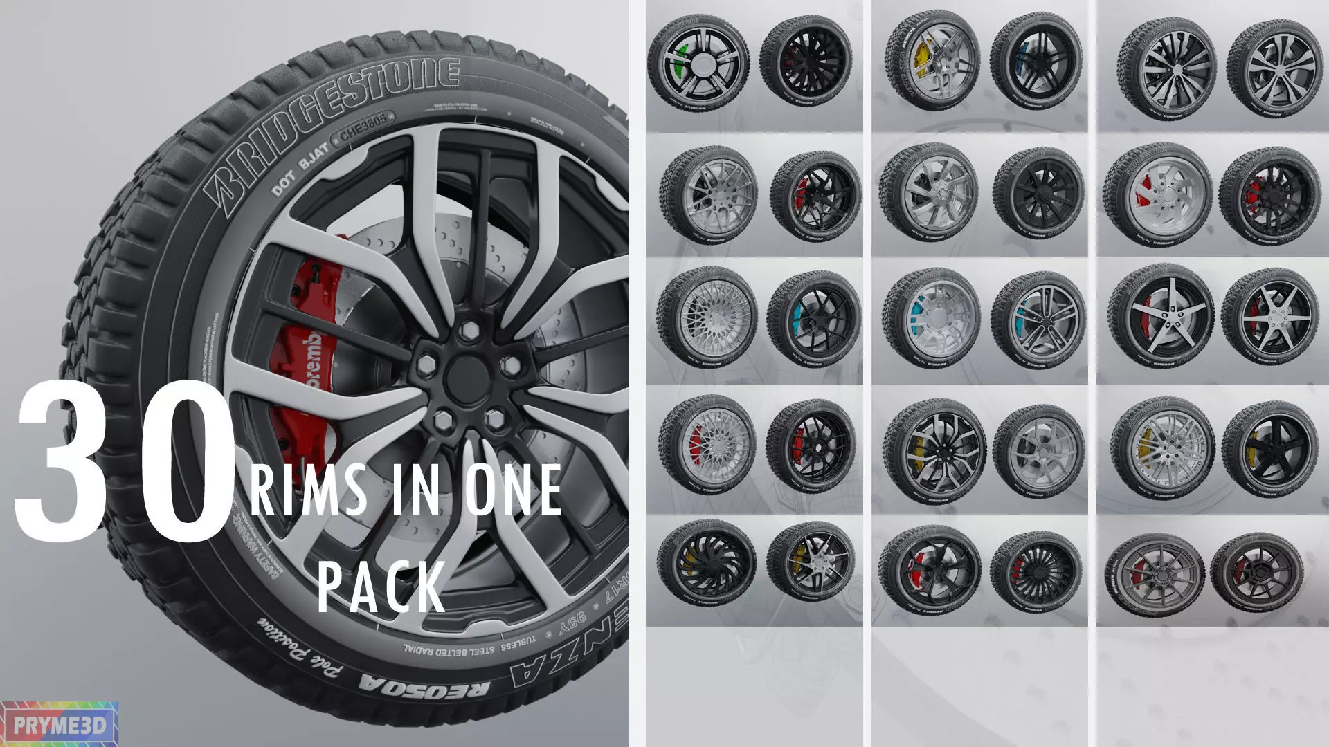 Modern sport car lowpoly 3d rims Low-poly 3D model_0