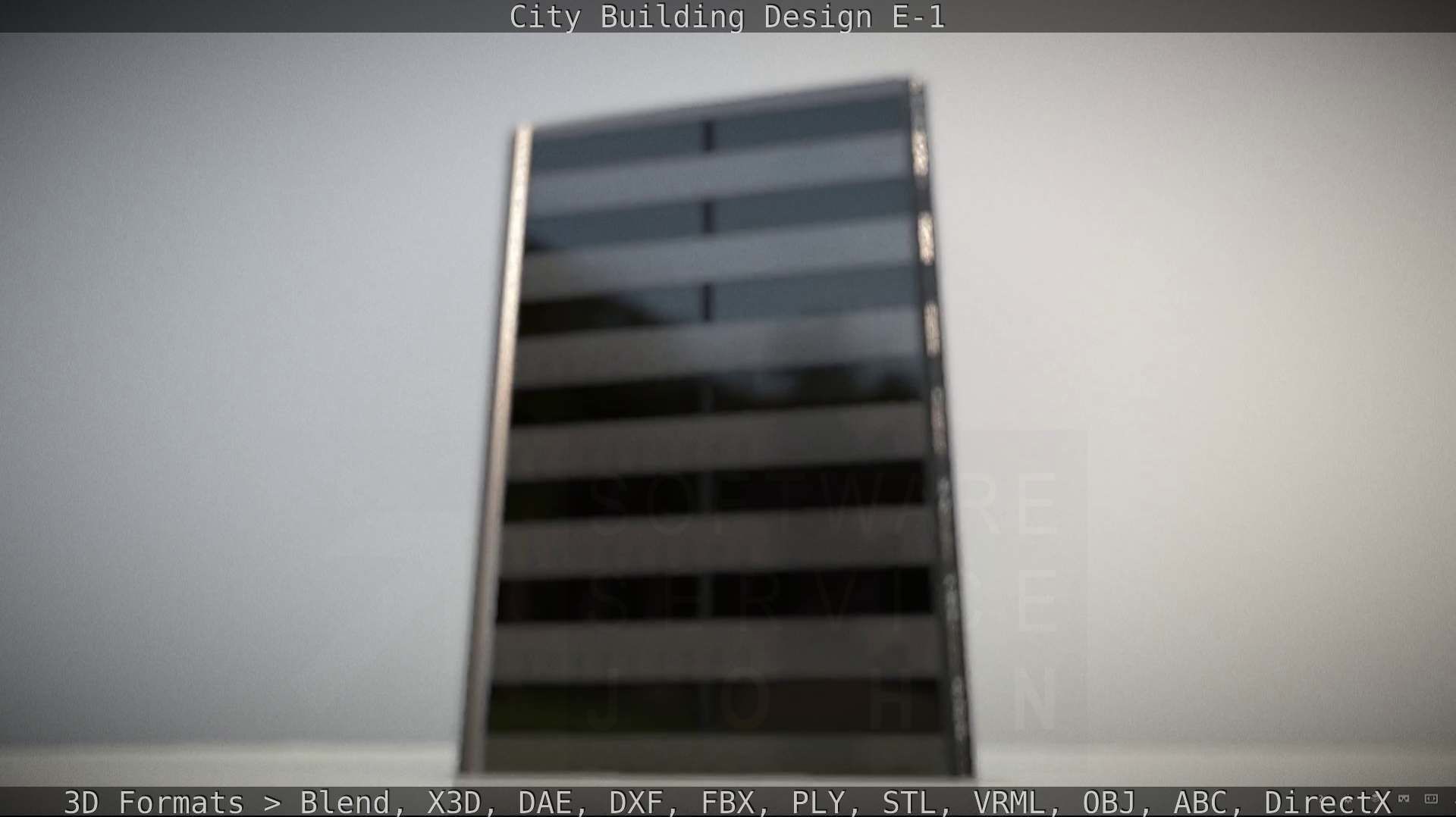 City Building Design E-1 Low-poly 3D model_93