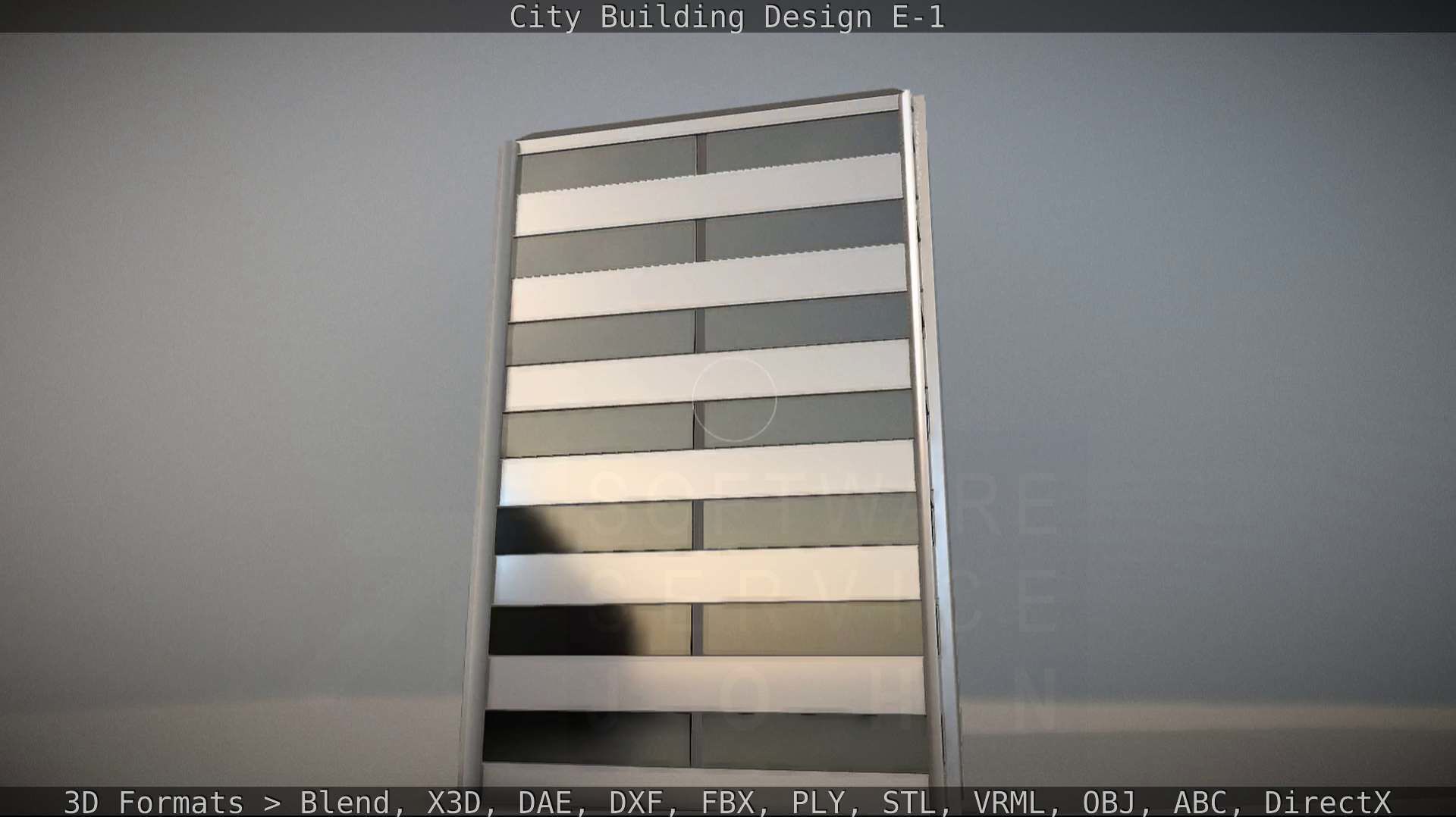 City Building Design E-1 Low-poly 3D model_97