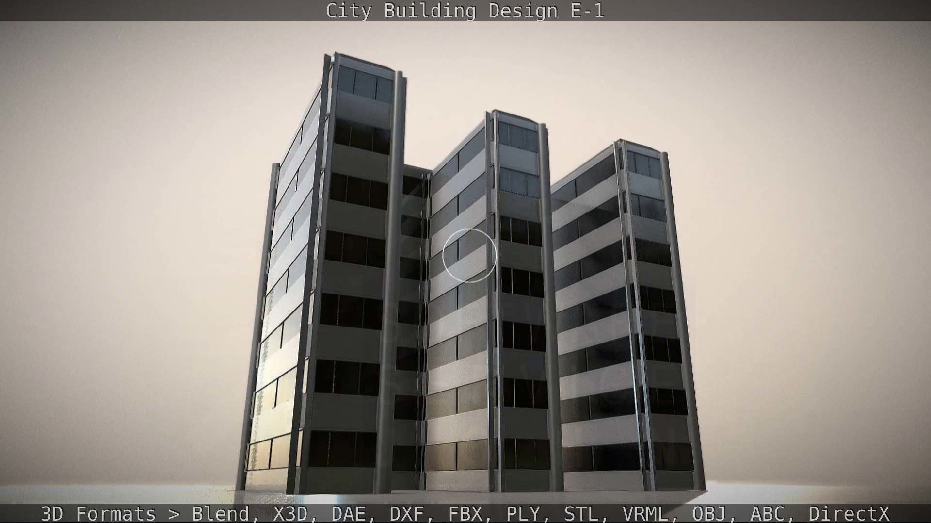 City Building Design E-1 Low-poly 3D model_78