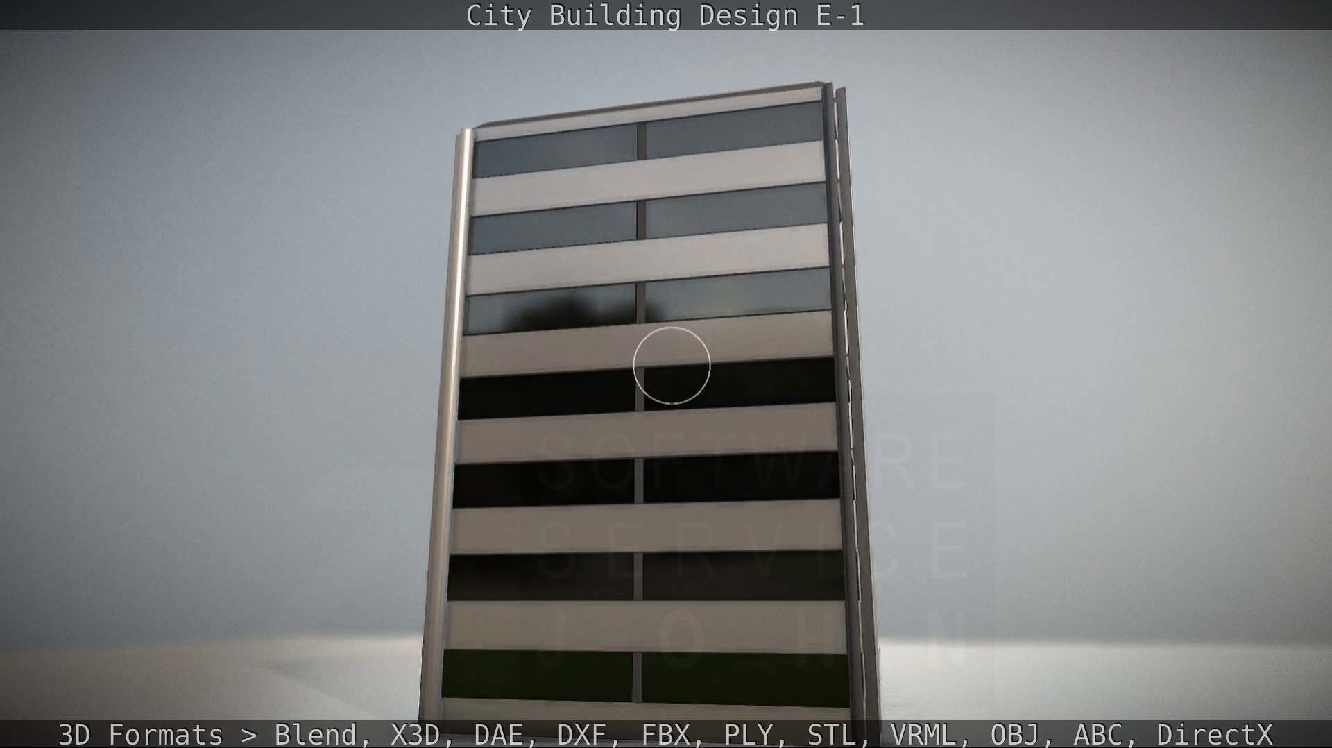 City Building Design E-1 Low-poly 3D model_100