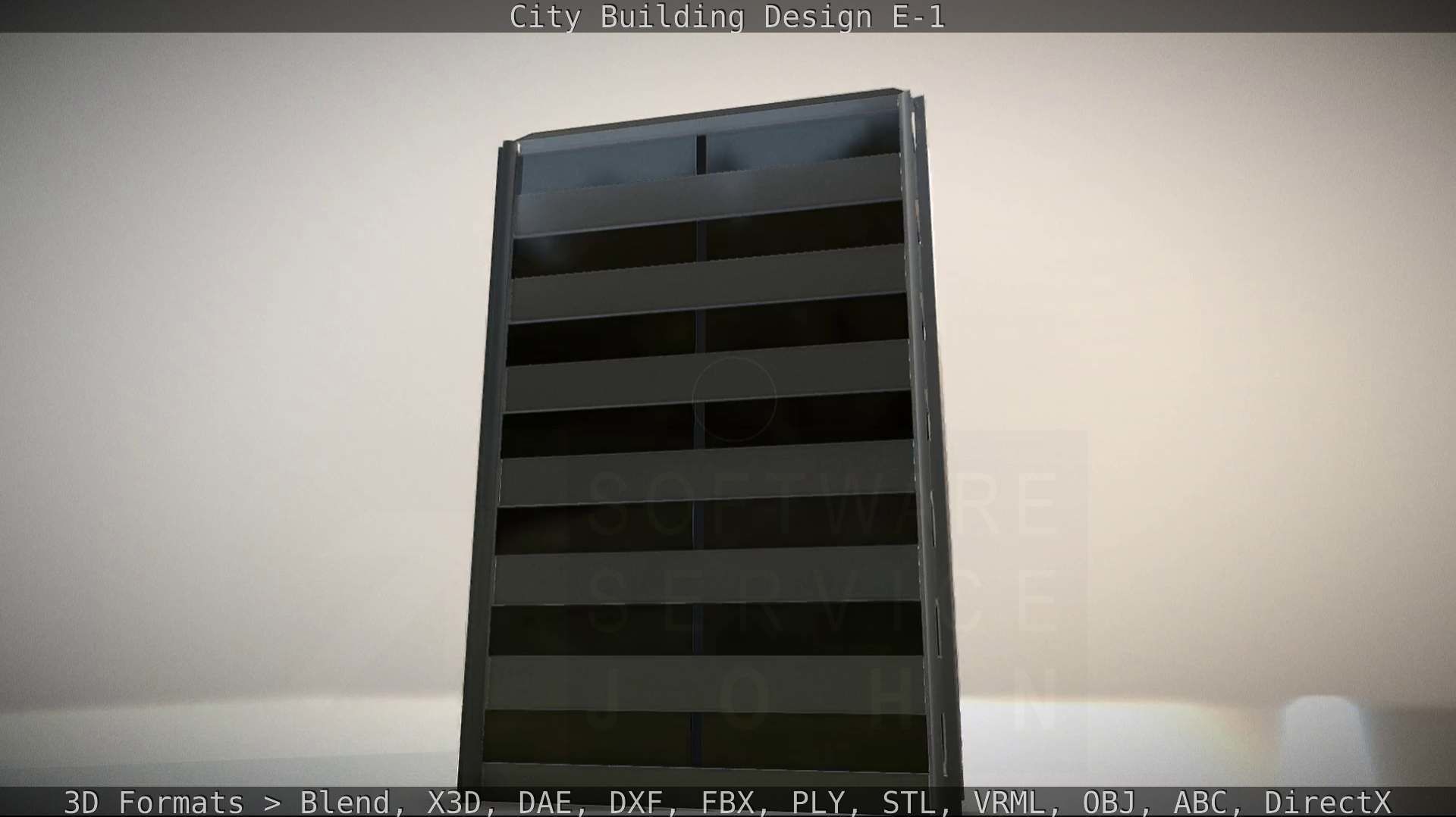 City Building Design E-1 Low-poly 3D model_99