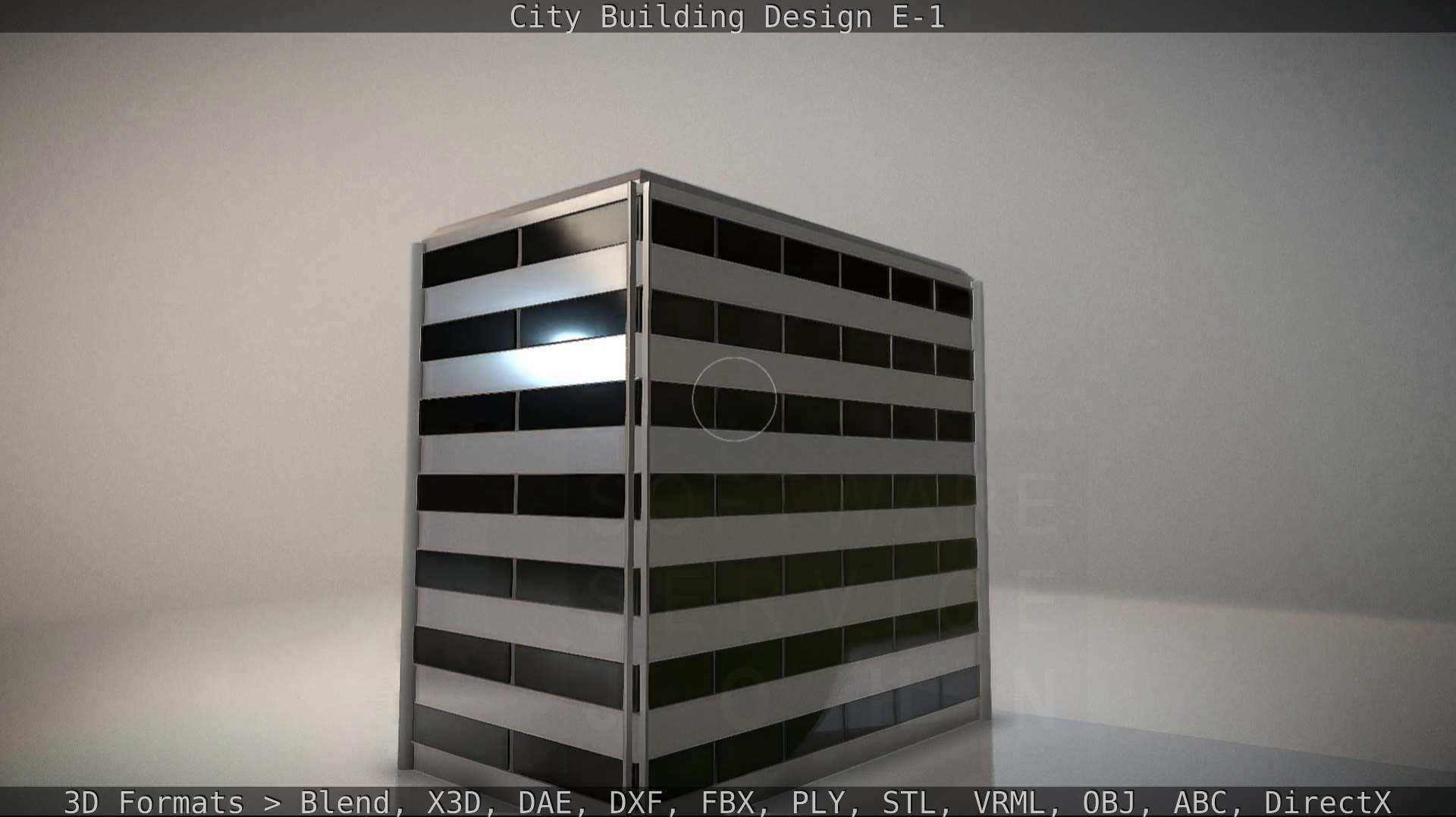 City Building Design E-1 Low-poly 3D model_53