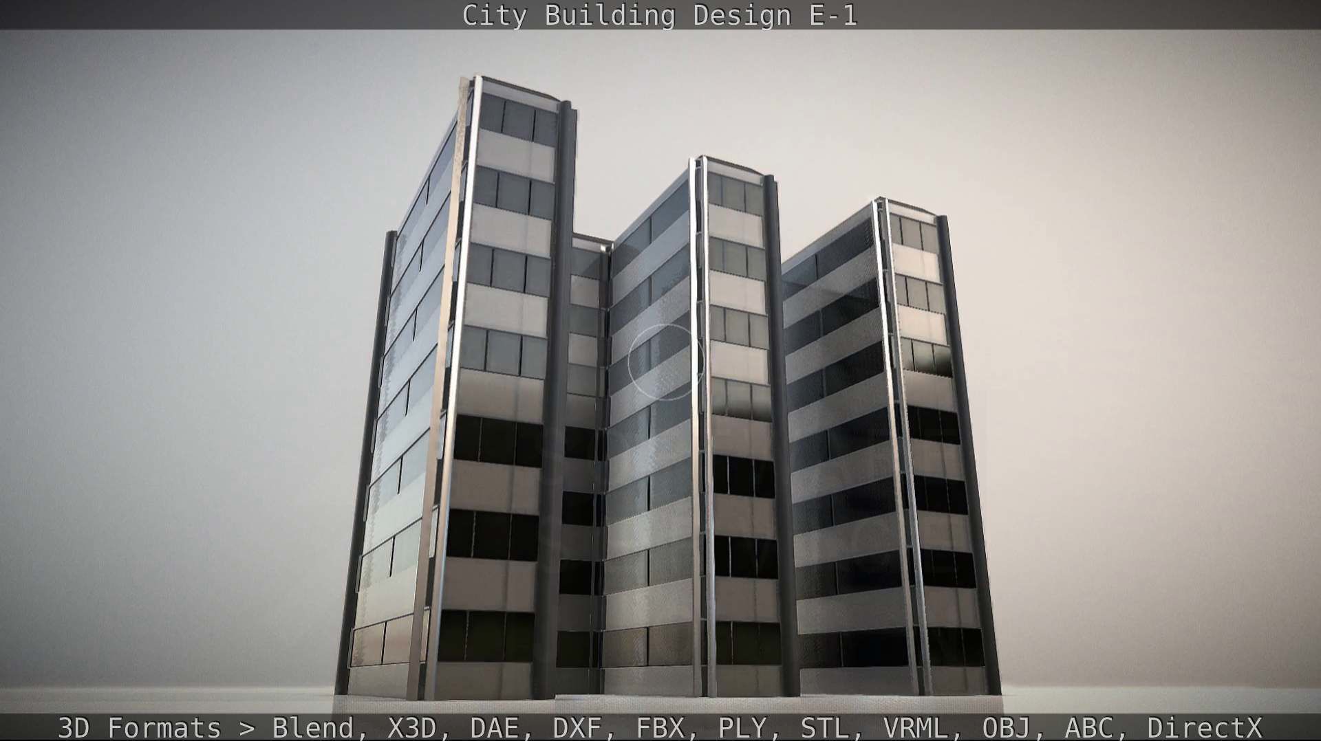 City Building Design E-1 Low-poly 3D model_82