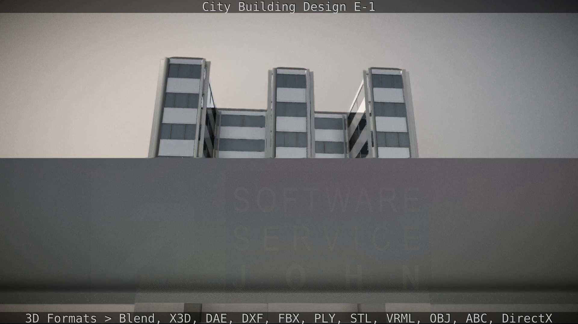 City Building Design E-1 Low-poly 3D model_70