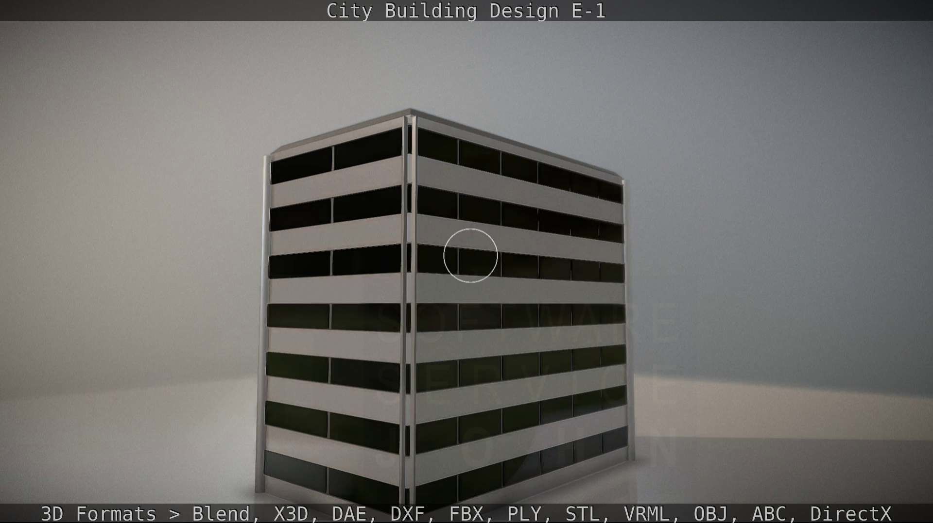 City Building Design E-1 Low-poly 3D model_51