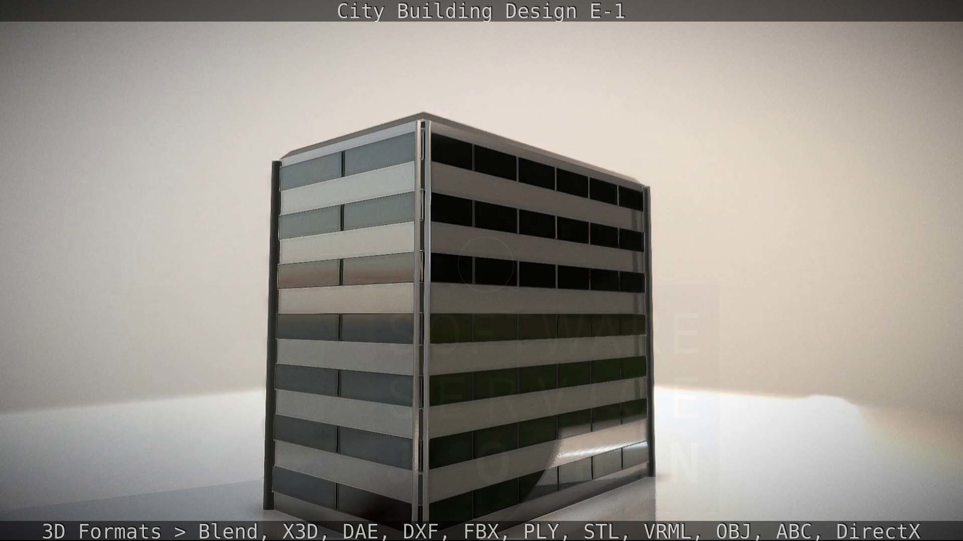 City Building Design E-1 Low-poly 3D model_56