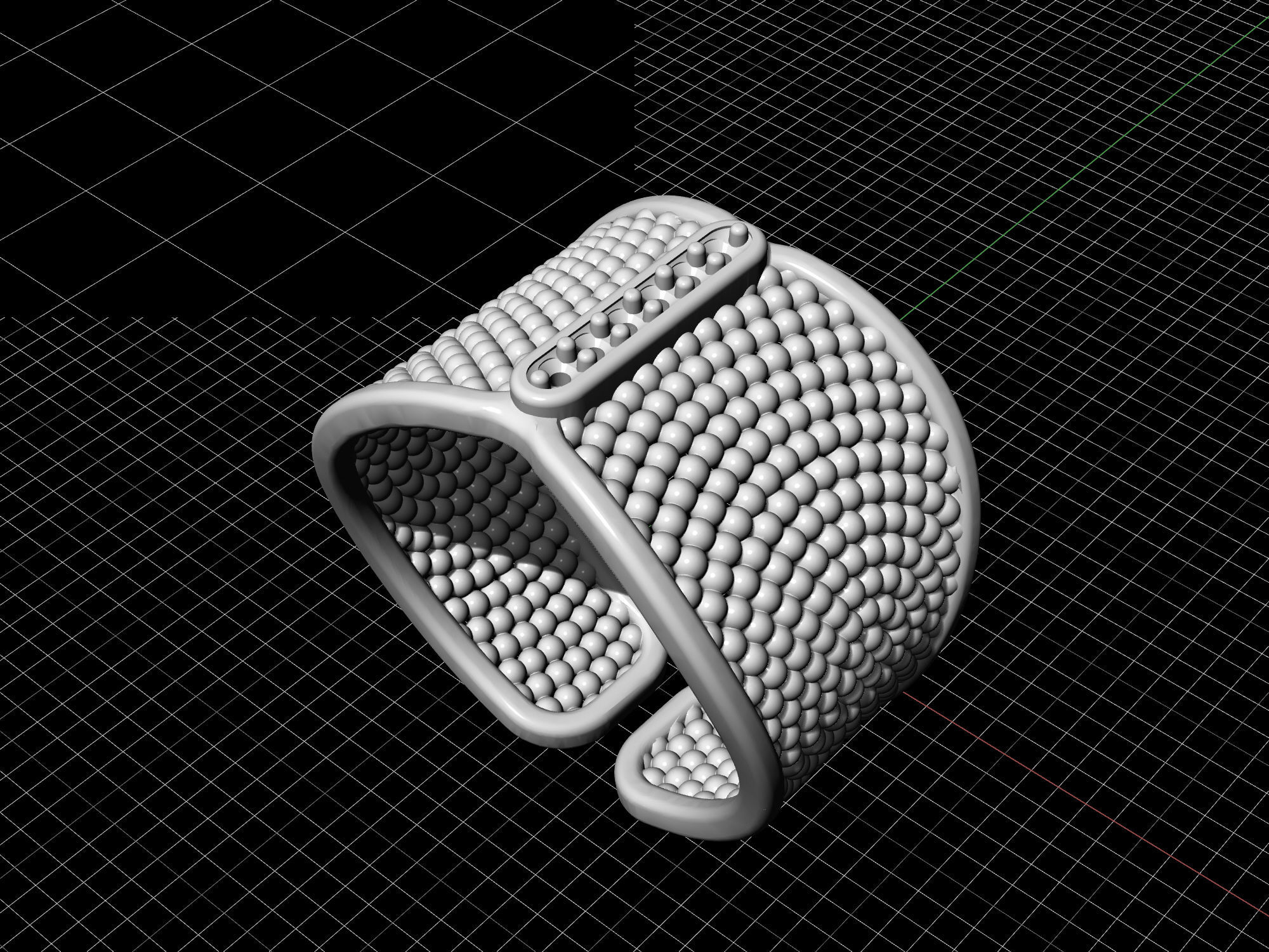 Ring with balls 3D print model_7