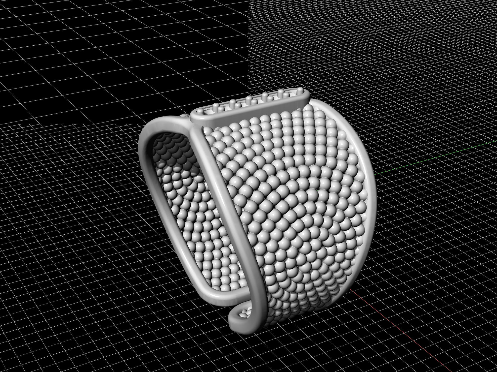 Ring with balls 3D print model_10