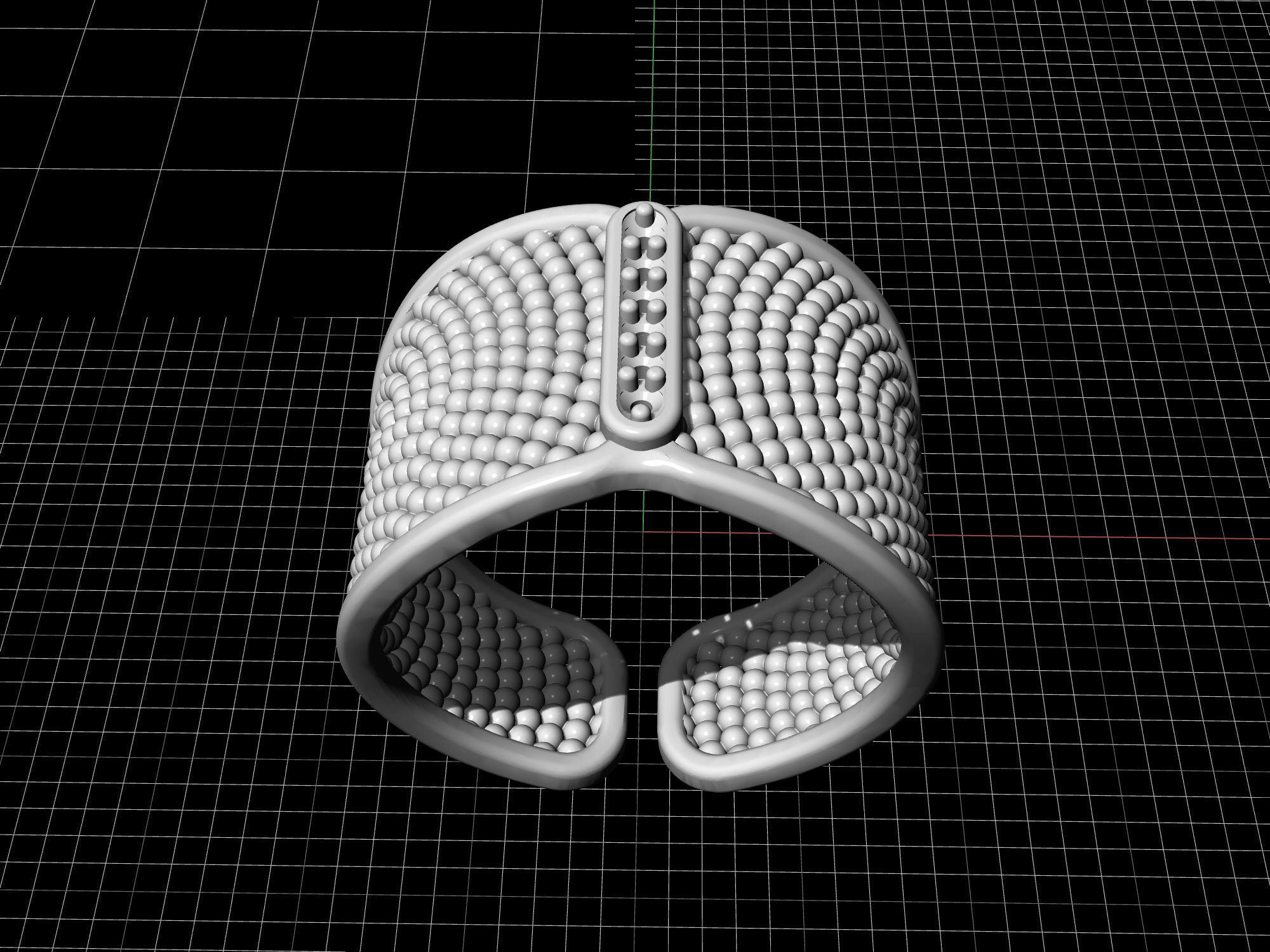 Ring with balls 3D print model_5