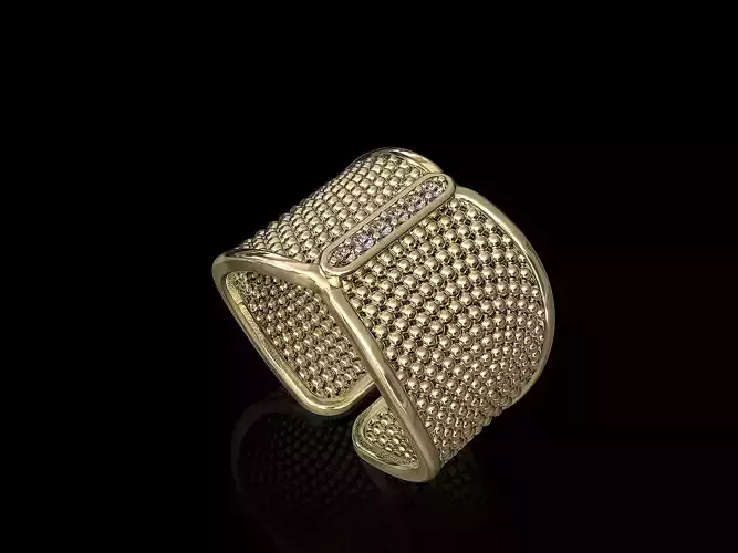 Ring with balls 3D print model