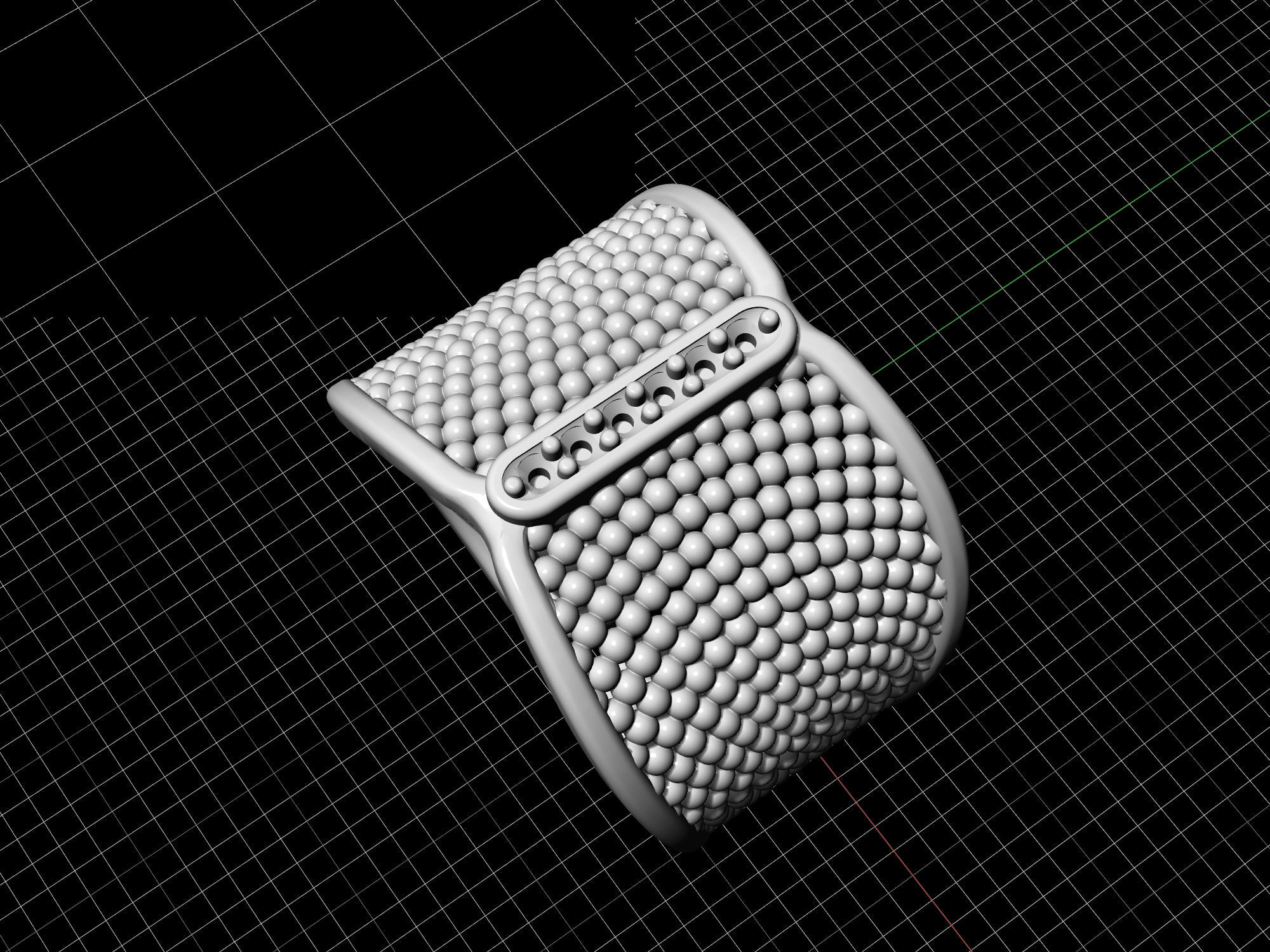 Ring with balls 3D print model_6