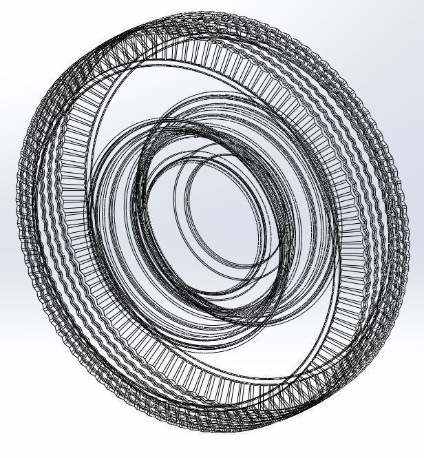 Wheel from retro car 3D model_6