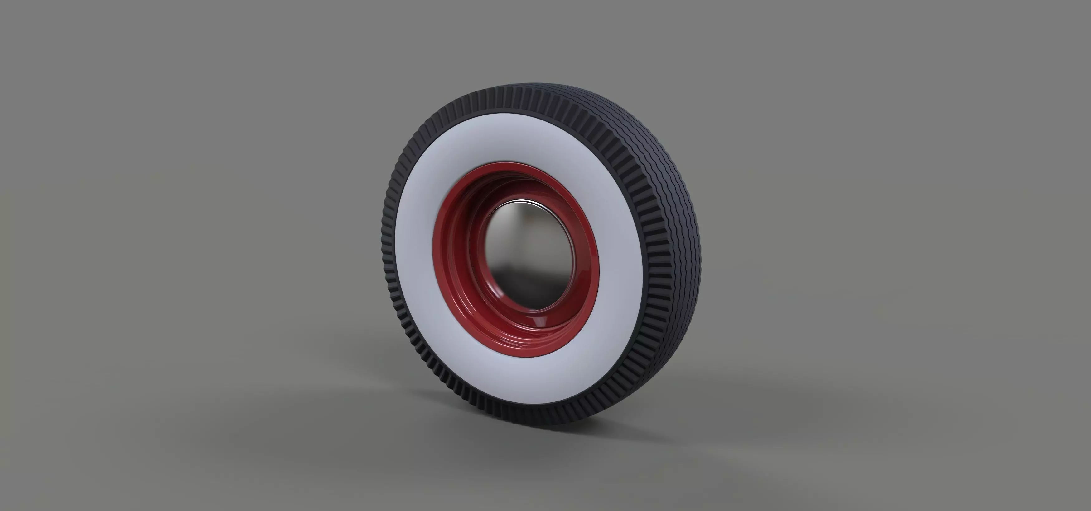 Wheel from retro car 3D model_0