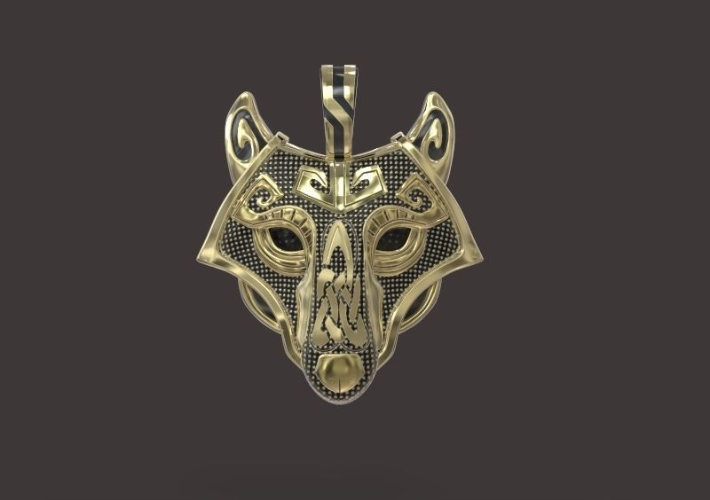 Wolf Viking  3D print model_1