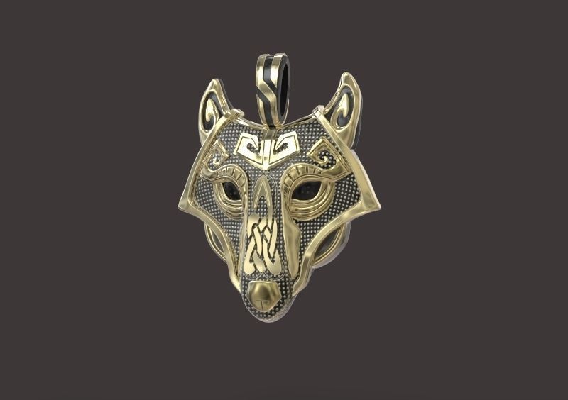 Wolf Viking  3D print model_3