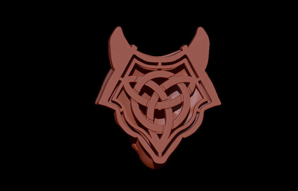 Wolf Viking  3D print model_4