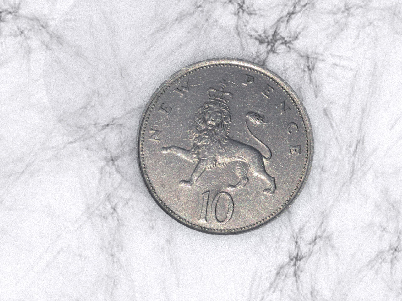 British Ten Pence - 10p - Coins 1975-1989 Jersey Low-poly 3D model_3