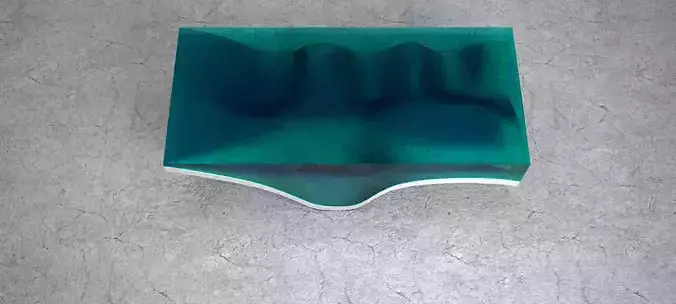 Water Resin and Concrete Table