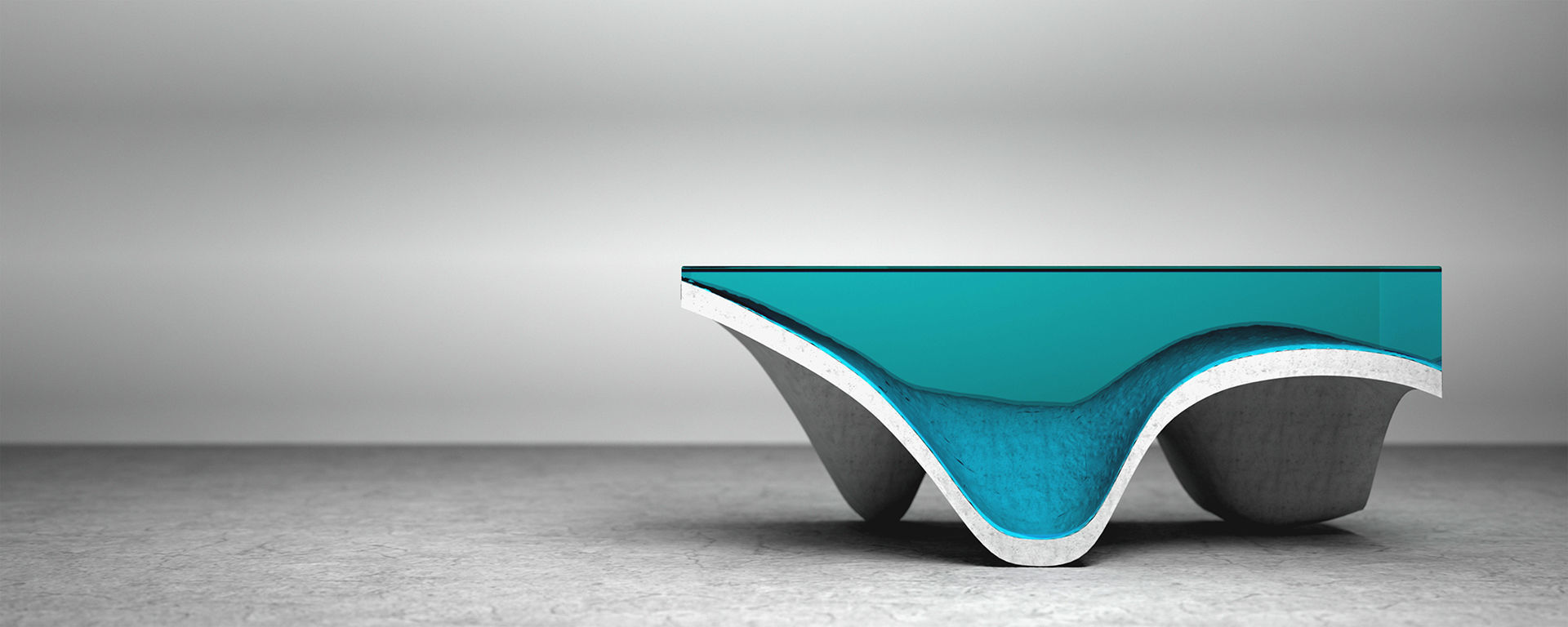 Water Resin and Concrete Table 3D model_3