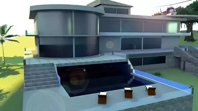 3D modern House 