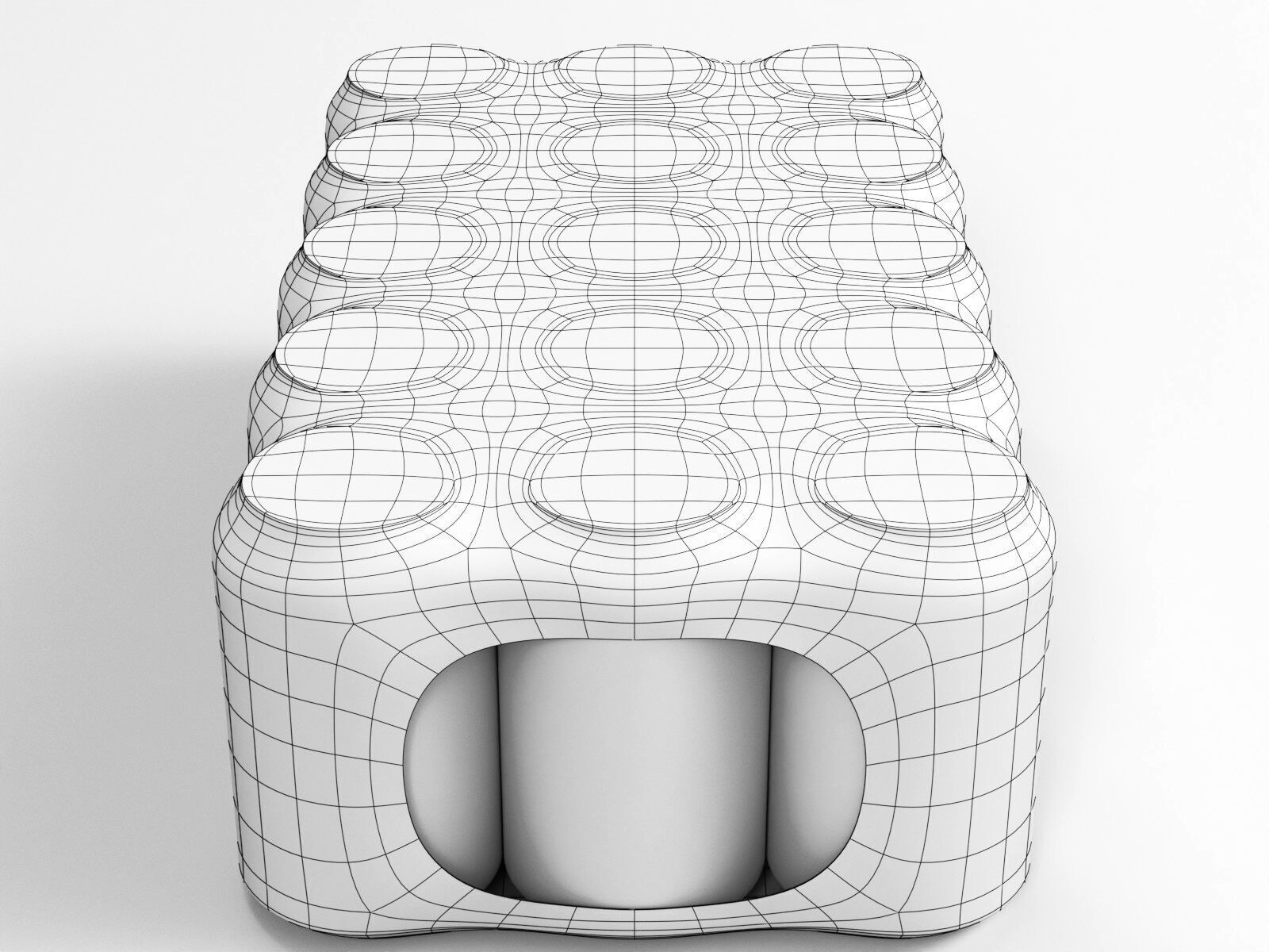 15 pack 330ml drink cans in plastic shrink wrap 3D model_5