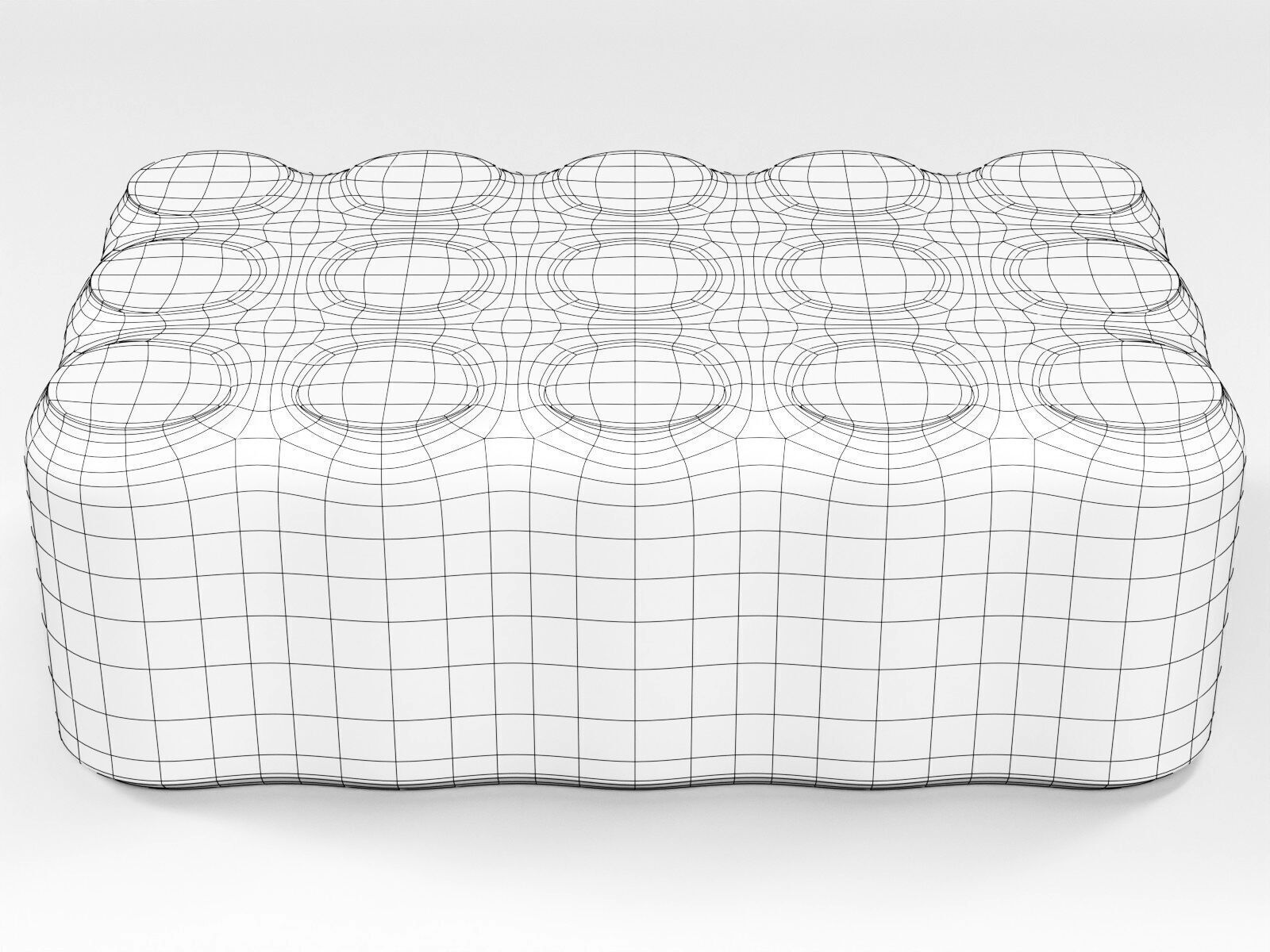 15 pack 330ml drink cans in plastic shrink wrap 3D model_3