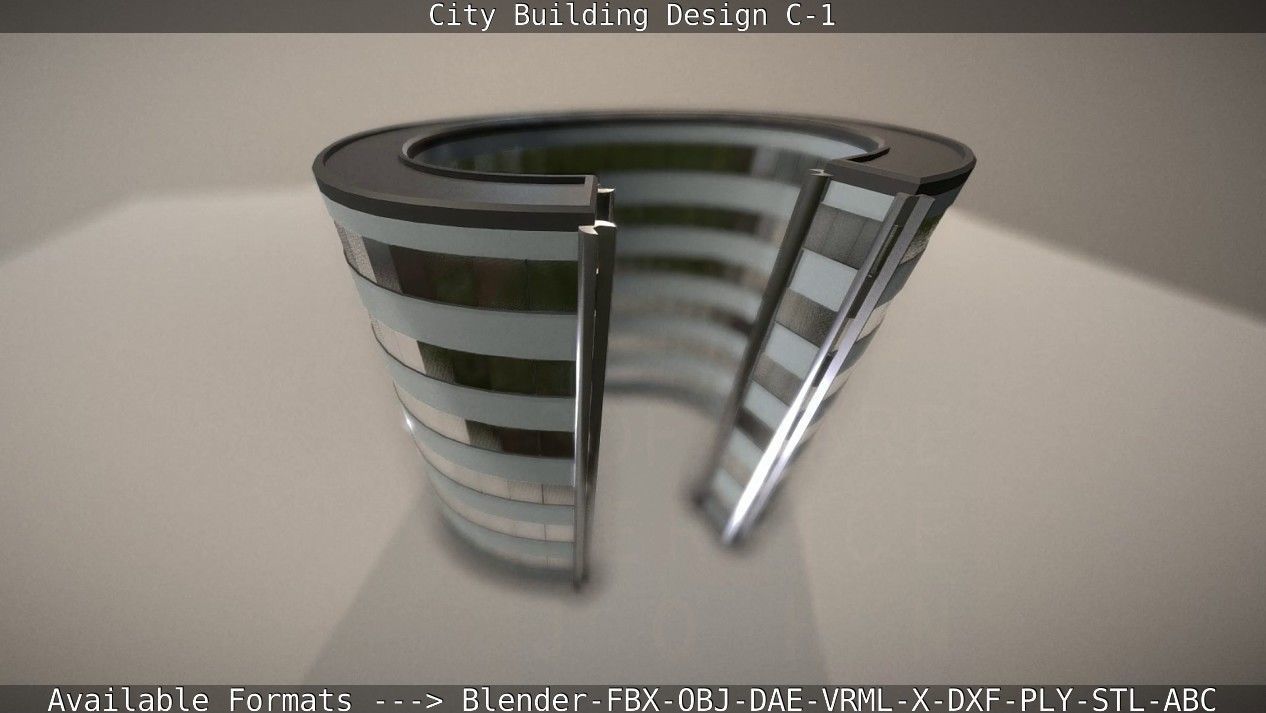City Building Design C-1 3D model_99