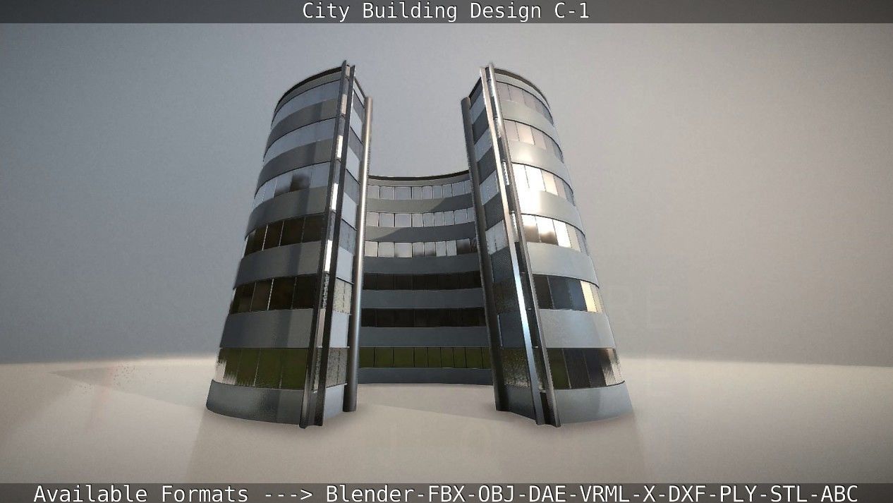 City Building Design C-1 3D model_16