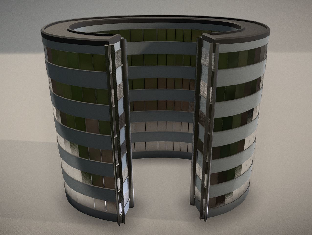 City Building Design C-1 3D model_5