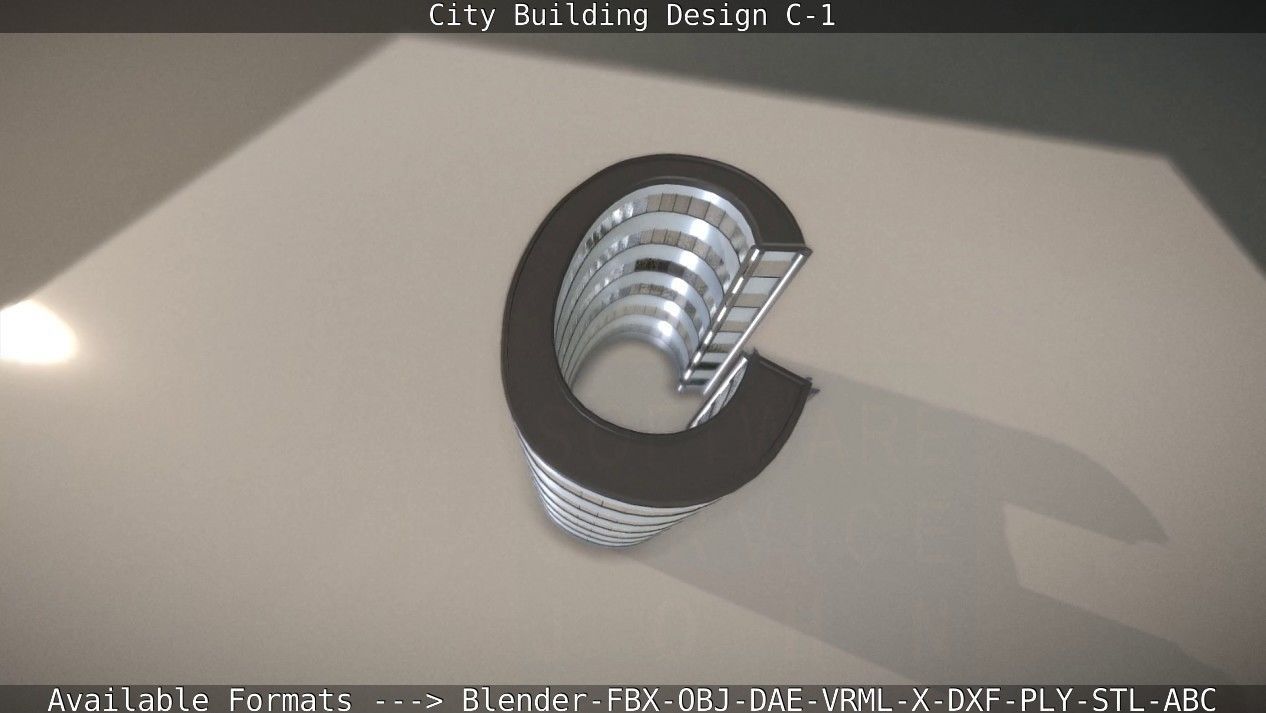 City Building Design C-1 3D model_24