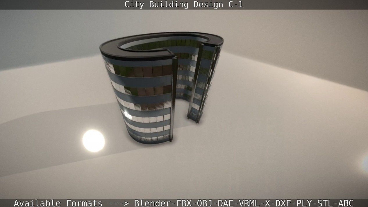 City Building Design C-1 3D model_86