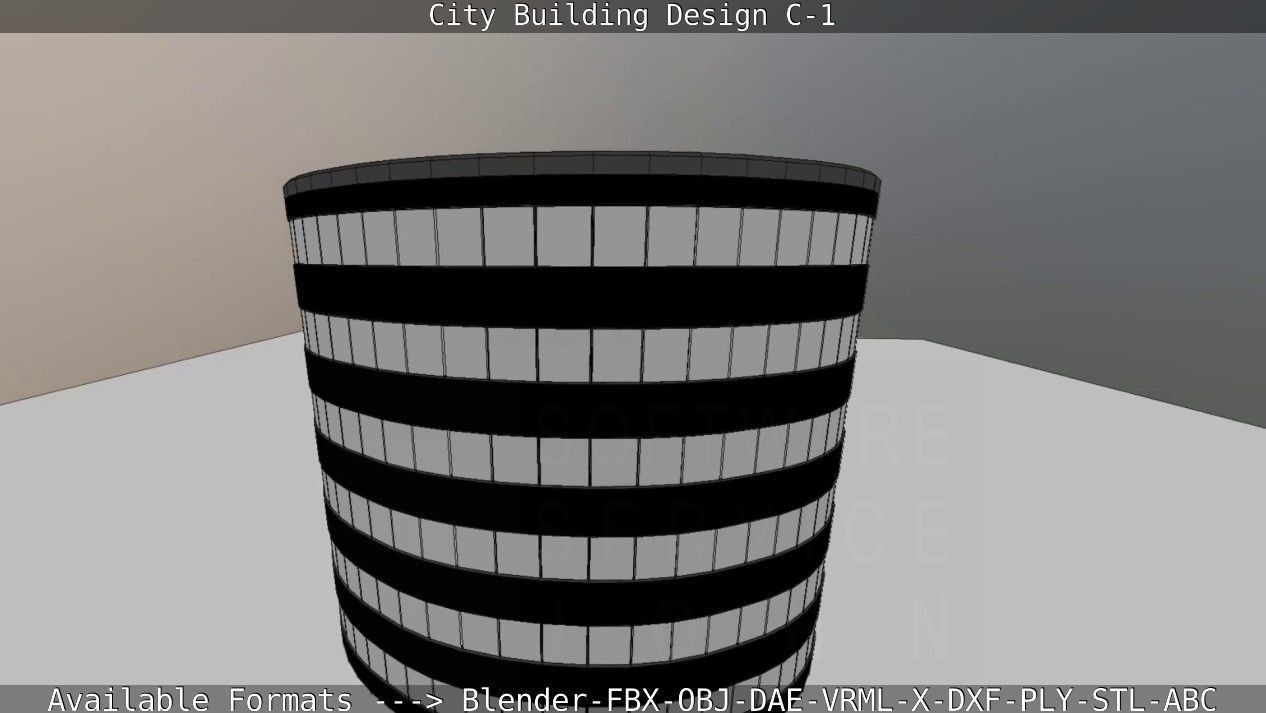 City Building Design C-1 3D model_81