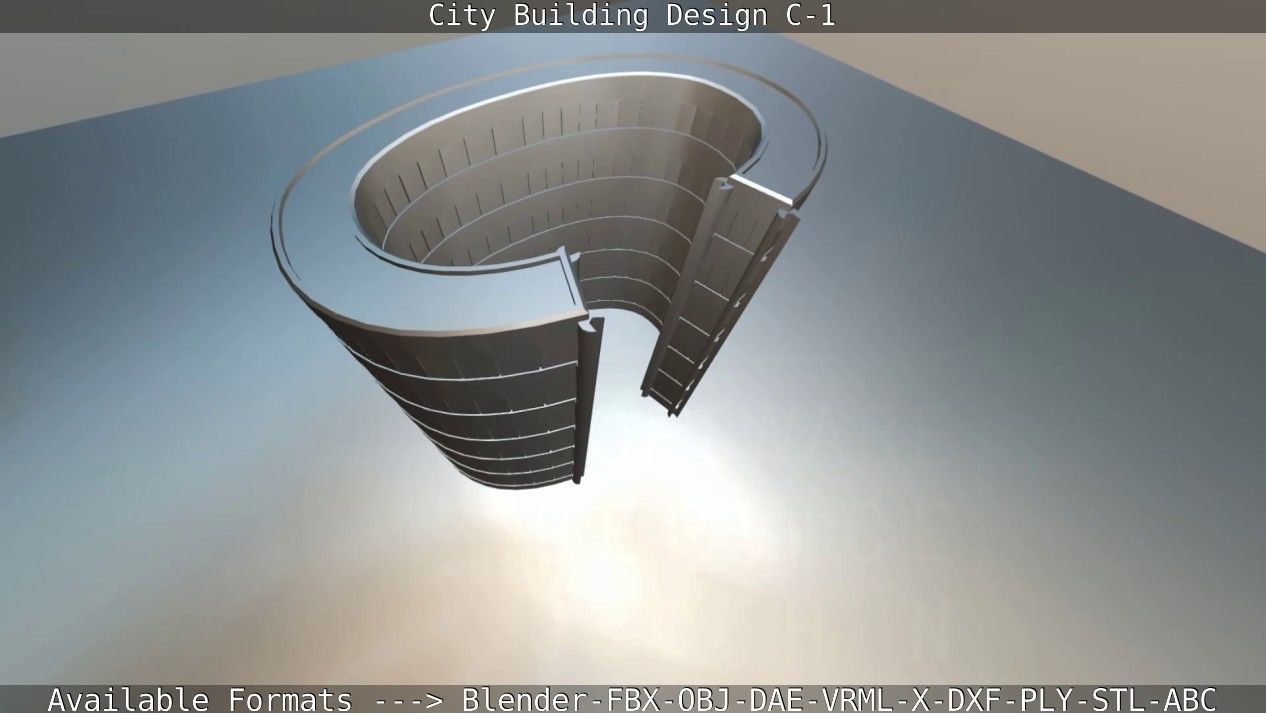 City Building Design C-1 3D model_57