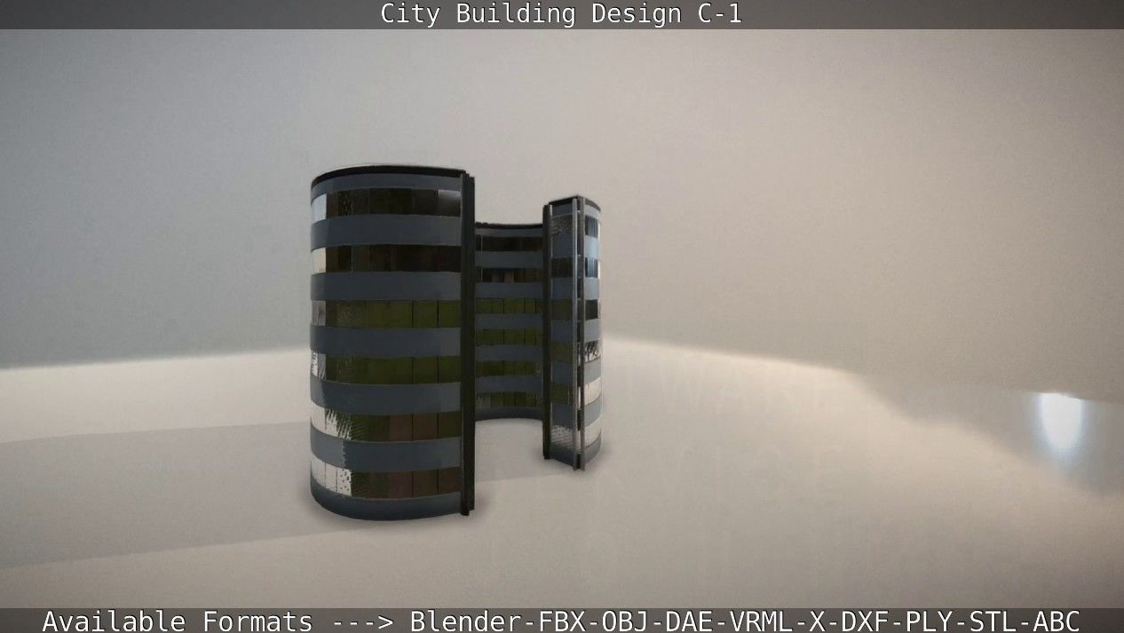 City Building Design C-1 3D model_37