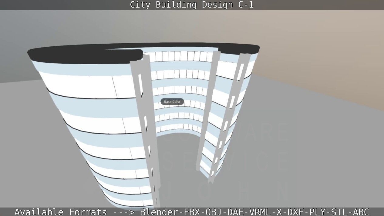 City Building Design C-1 3D model_69